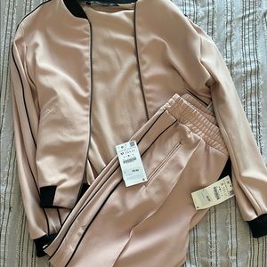 ZARA TRACKSUIT - Pink/Black Matching Set
